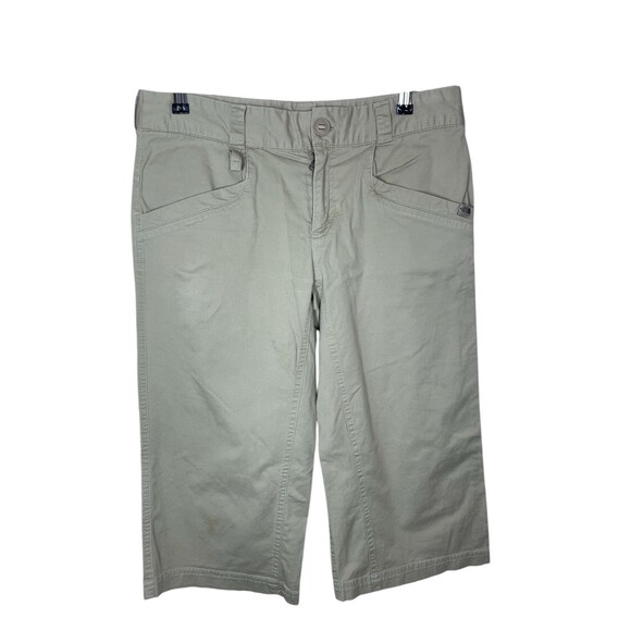 The North Face Women's Tan Stretch  Capri Size 8 Regular‎ Outdoor Hiking Walking - Picture 1 of 13
